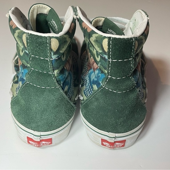 Vans Sk8-Hi Bolt Liquify Avocado Green White Canvas Suede Size 11.5 Shoes - Picture 5 of 9